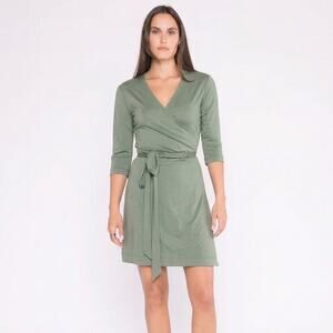 RIPLEY RADER Sage Jersey Wrap Dress size 2 (S) $248